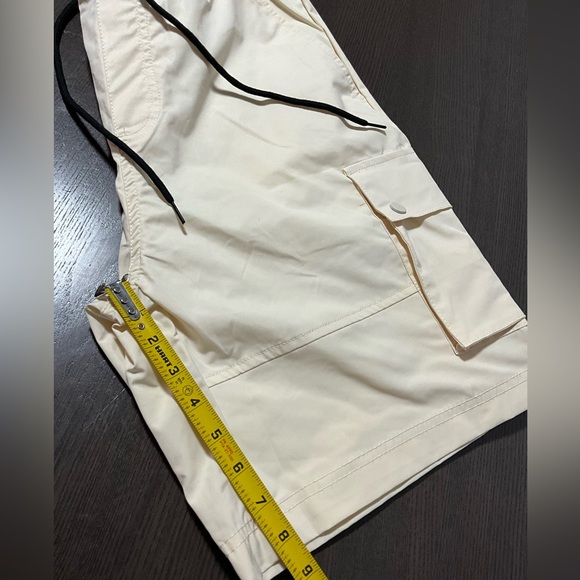New-Jump Start Men's SZ M Cream,Pocketed Drawstring Athletic Shorts Strech SLOW - Picture 9 of 11